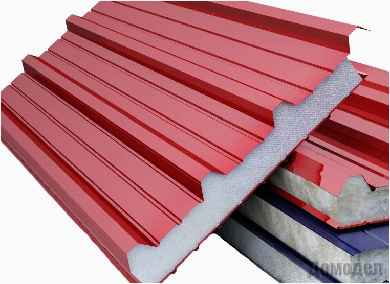 (виды, сэндвич-панелей) Types of sandwich panels