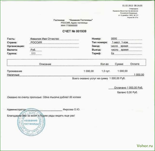 Hotelchecks mit Bestätigung