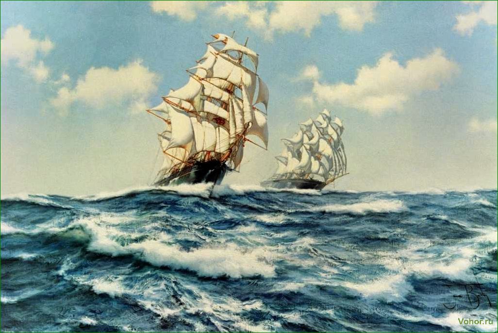 (корабль, морю, плывет) A ship sails on the sea