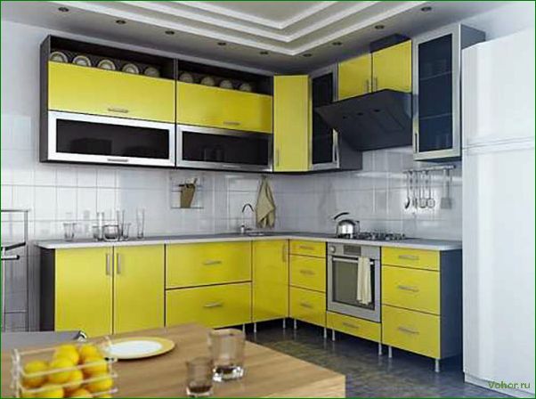 Кухни желтого цвета — идеи для создания уютного и яркого интерьера