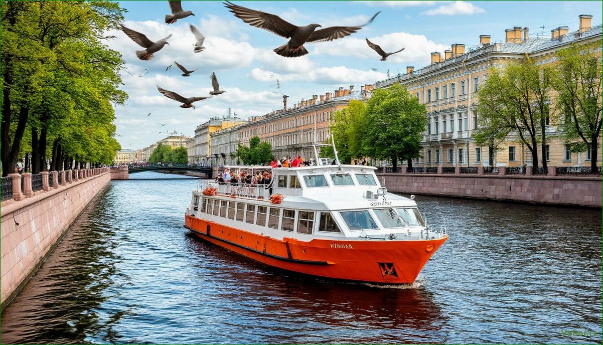 Boat trips along the rivers and canals of St. Petersburg with unique views and history of the city